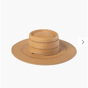Straw Wide-Brim Boater Hat in Natural